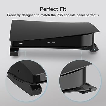 DKD Black Faceplates Replacement Side Plate, Hard Protective Skin Shell Case Cover For PS5