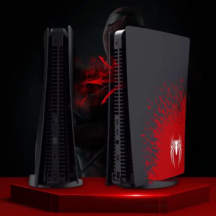 PS5 Face Plates, Anti-Scratch Dustproof Protective Cover, Replacement Plates Shell for PS5 Disc Edition (Spidy Edition)