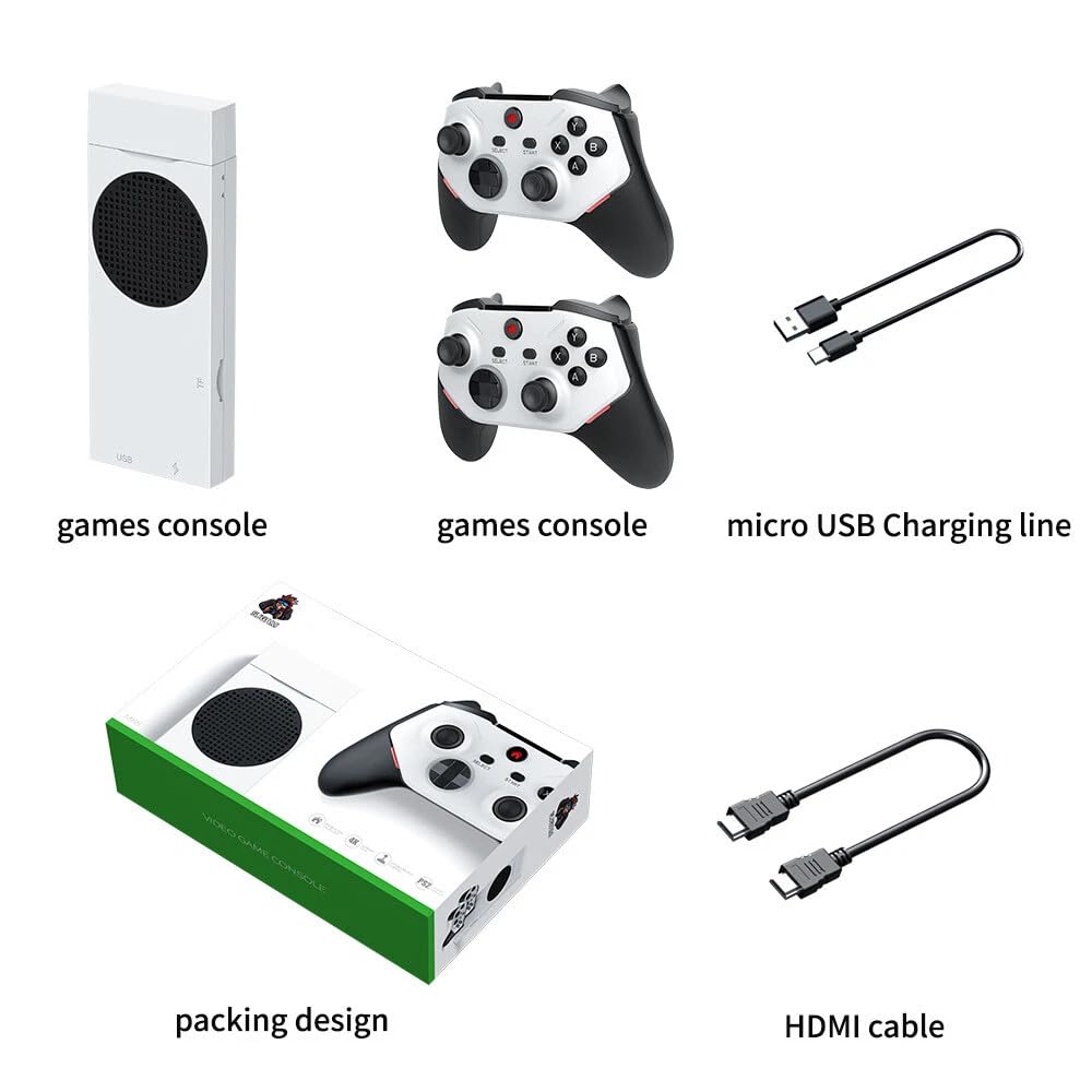 M88 Retro Game Console Retro Game Stick,20000+ Video Games,30+ Emulators,Support 4-Player Online Battles,4K HDMI Arcade Gaming Console with Dual 3D Rocker Plug and Play Emulator Console for TV (128G)