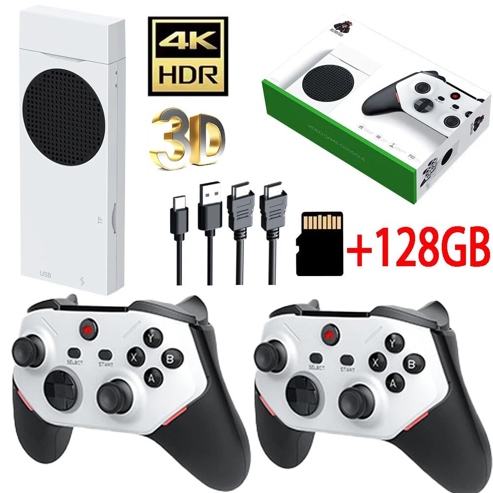 M88 Retro Game Console Retro Game Stick,20000+ Video Games,30+ Emulators,Support 4-Player Online Battles,4K HDMI Arcade Gaming Console with Dual 3D Rocker Plug and Play Emulator Console for TV (128G)