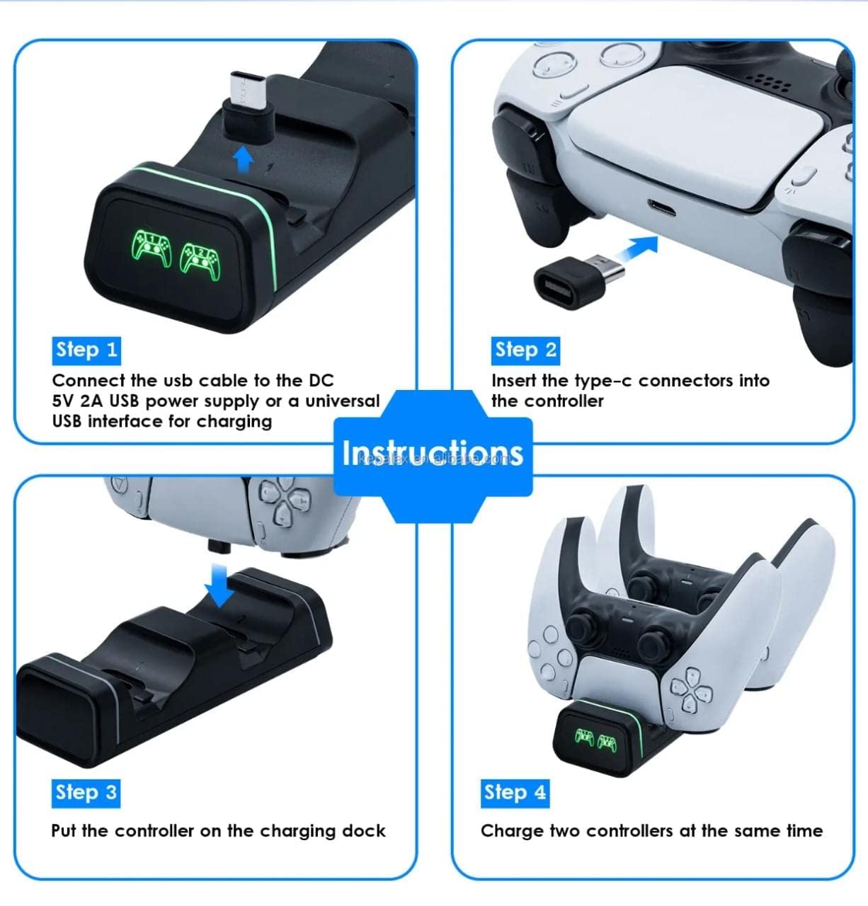DKD Charging dock for PS5 controllers,
