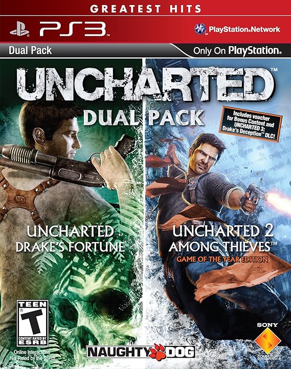 Uncharted drake's Fortune and Uncharted 2 Among Thieves (dual pack) ps3