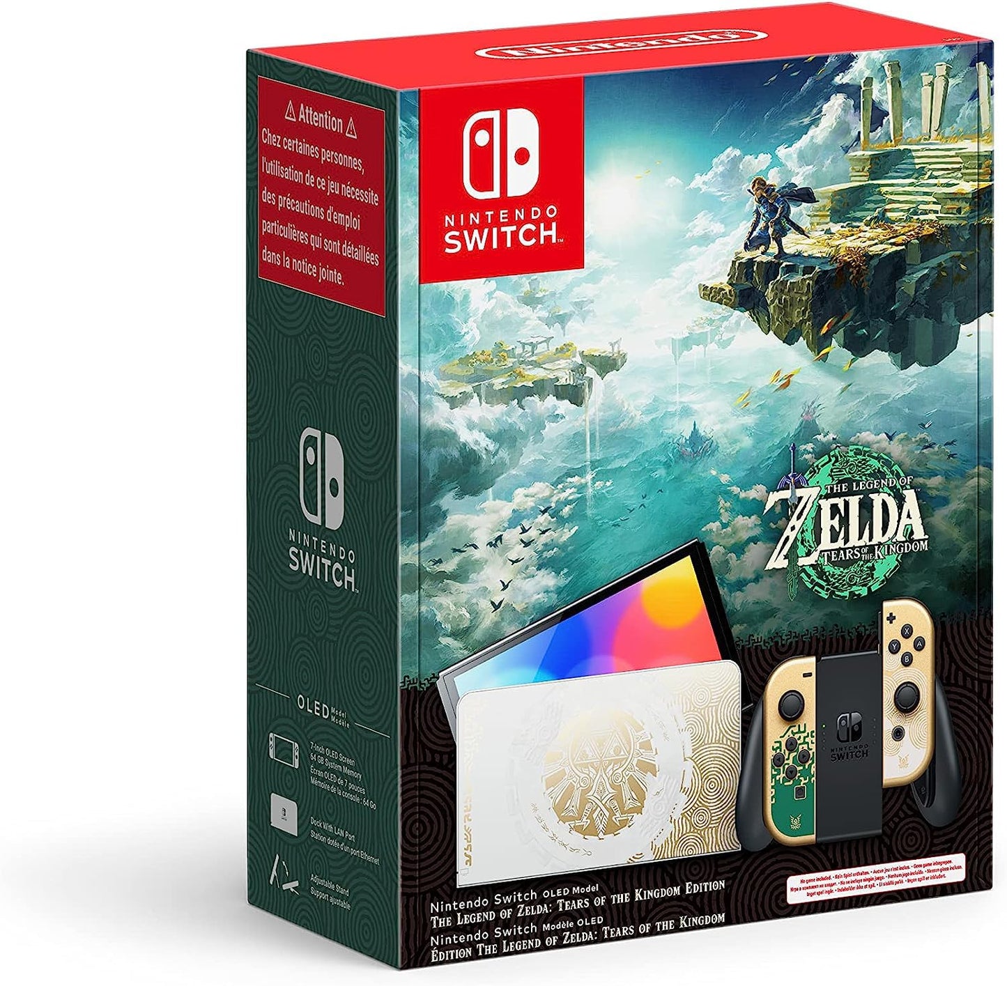 Nintendo Switch (OLED model) Limited Edition Zelda Tears of the Kingdom Gaming Console (Game not included)