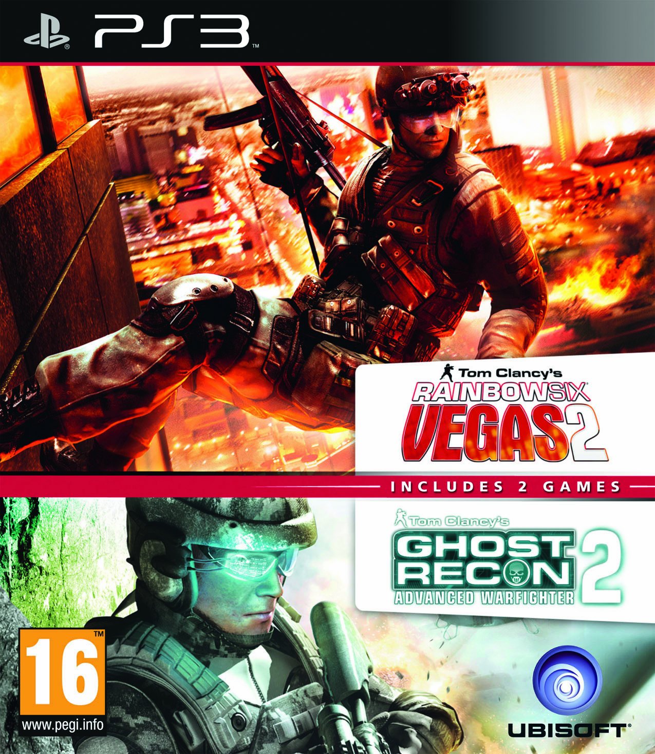 Rainbow Six Vegas 2 and Ghost Recon Advanced Warfighter 2 - (PS3)