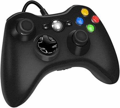 DKD Wired Controller compataible for Xbox 360 with Dual-Vibration Turbo for Microsoft Xbox 360/360 Slim,Xbox 360 E Controller and PC (Compatible for PC and Xbox 360 Console)
