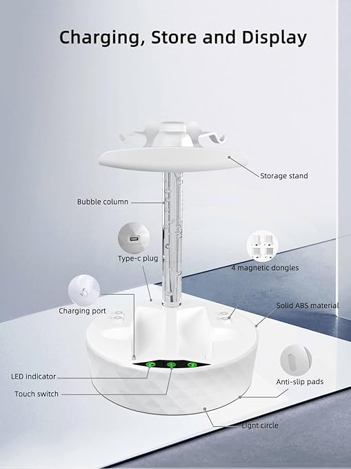 DKD Controller Charging Dock For Ps5 Vr2, Psvr 2 Charging Station With Vr Headset Holder Display Stand