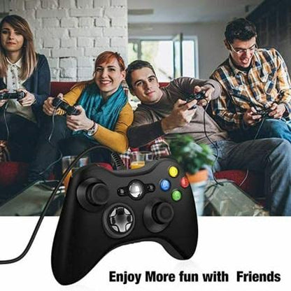 DKD Wired Controller compataible for Xbox 360 with Dual-Vibration Turbo for Microsoft Xbox 360/360 Slim,Xbox 360 E Controller and PC (Compatible for PC and Xbox 360 Console)