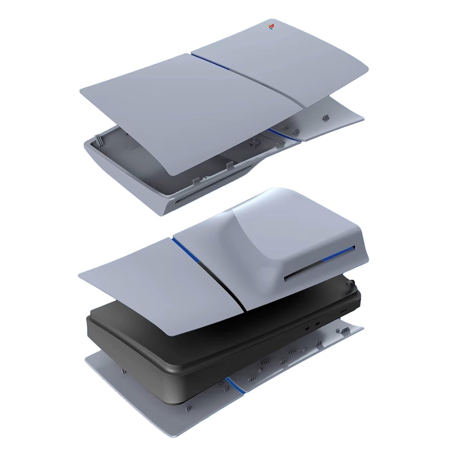 PS5 Slim Disc Edition Faceplate, 30th Anniversary Limited Edition Side Plates, Console Cover Shell, Black