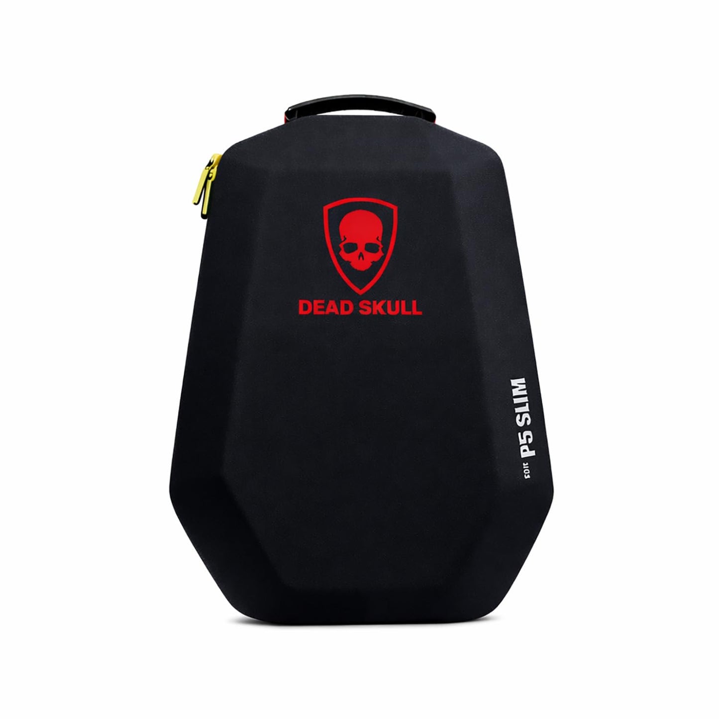 DEADSKULL Black Hard Shell Water-Resistant Backpack Carrying Case Compatible with PS5 Slim Disc & Digital Console, Travel Storage Gaming Bag for...