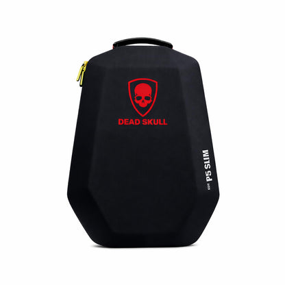 DEADSKULL Black Hard Shell Water-Resistant Backpack Carrying Case Compatible with PS5 Slim Disc & Digital Console, Travel Storage Gaming Bag for...