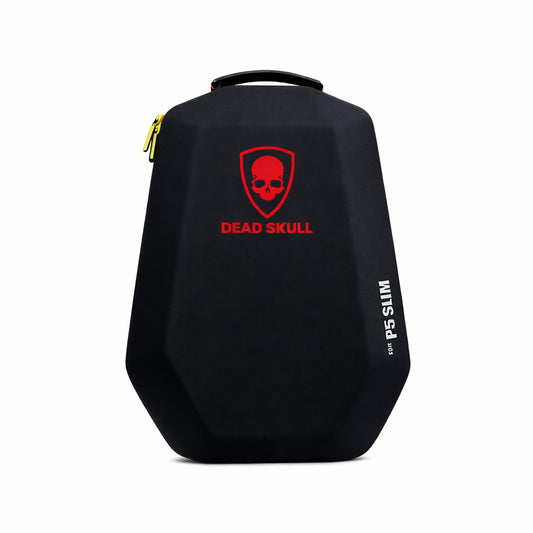 DEADSKULL Black Hard Shell Water-Resistant Backpack Carrying Case Compatible with PS5 Slim Disc & Digital Console, Travel Storage Gaming Bag for...