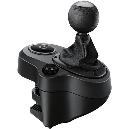 Logitech G Driving Force Racing Wheels Shifter for G29, G920 & G923, 6 Speed, Push Down Reverse Gear, Steel and Leather Construction - Black