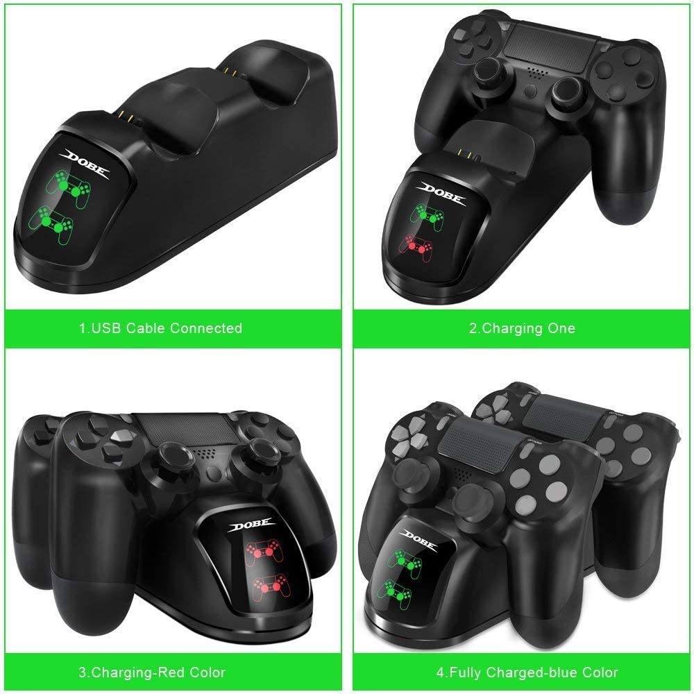 Ps4 Controller Charging Dock With Cable (Black), USB