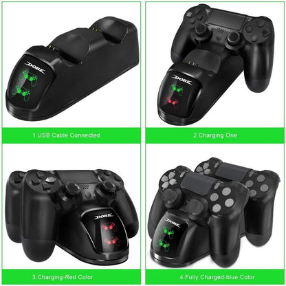 Ps4 Controller Charging Dock With Cable (Black), USB