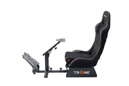 TRONE RS1 Aero Black Racing Simulator Gaming Chair with Seat & Cockpit | Compatible with Logitech PXN V10, V99, G923, G29, G920 | Xbox One, PS4, PS5, PC | Foldable & Adjustable Frame (RS1-Aero-Black)