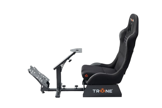 TRONE RS1 Aero Black Racing Simulator Gaming Chair with Seat & Cockpit | Compatible with Logitech PXN V10, V99, G923, G29, G920 | Xbox One, PS4, PS5, PC | Foldable & Adjustable Frame (RS1-Aero-Black)