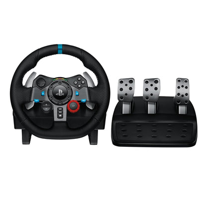 Logitech G 29 Driving Force Racing Wheel and Floor Pedals, Real Force Feedback, Stainless Steel Paddl For PC
