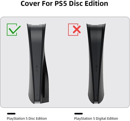 DKD Black Faceplates Replacement Side Plate, Hard Protective Skin Shell Case Cover For PS5
