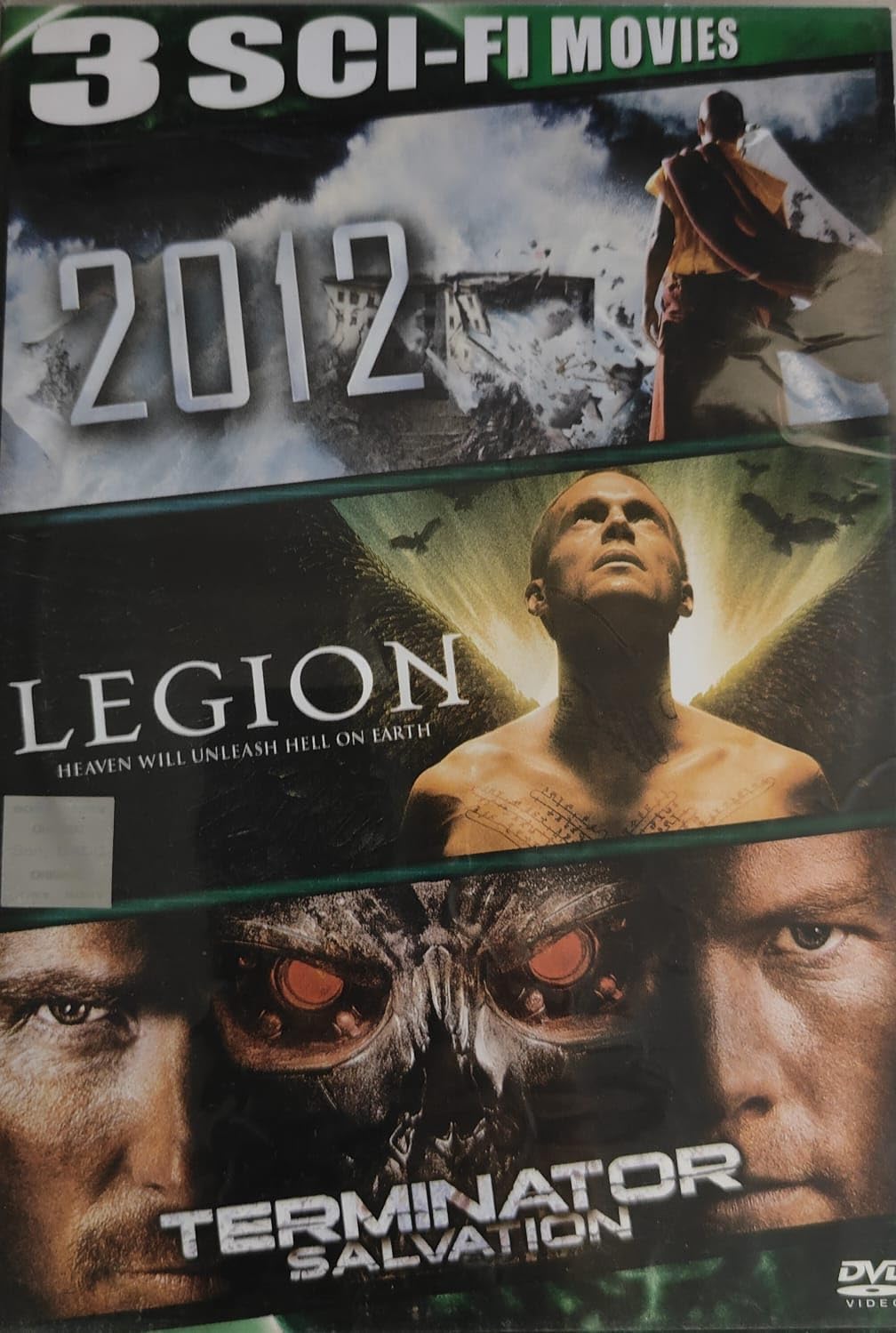 3 SCI-FI Movies (2012, Legion, Terminator) DVD in English