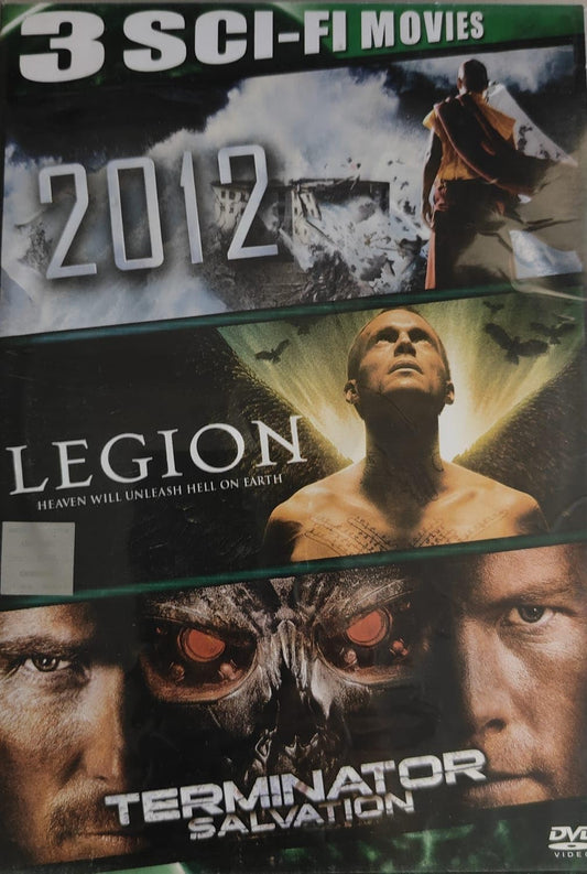 3 SCI-FI Movies (2012, Legion, Terminator) DVD in English