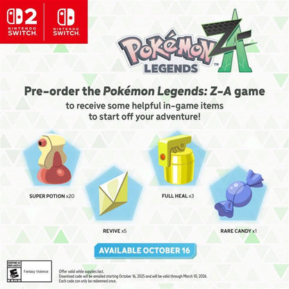 Pokemon Legends: Z-A for Nintendo Switch