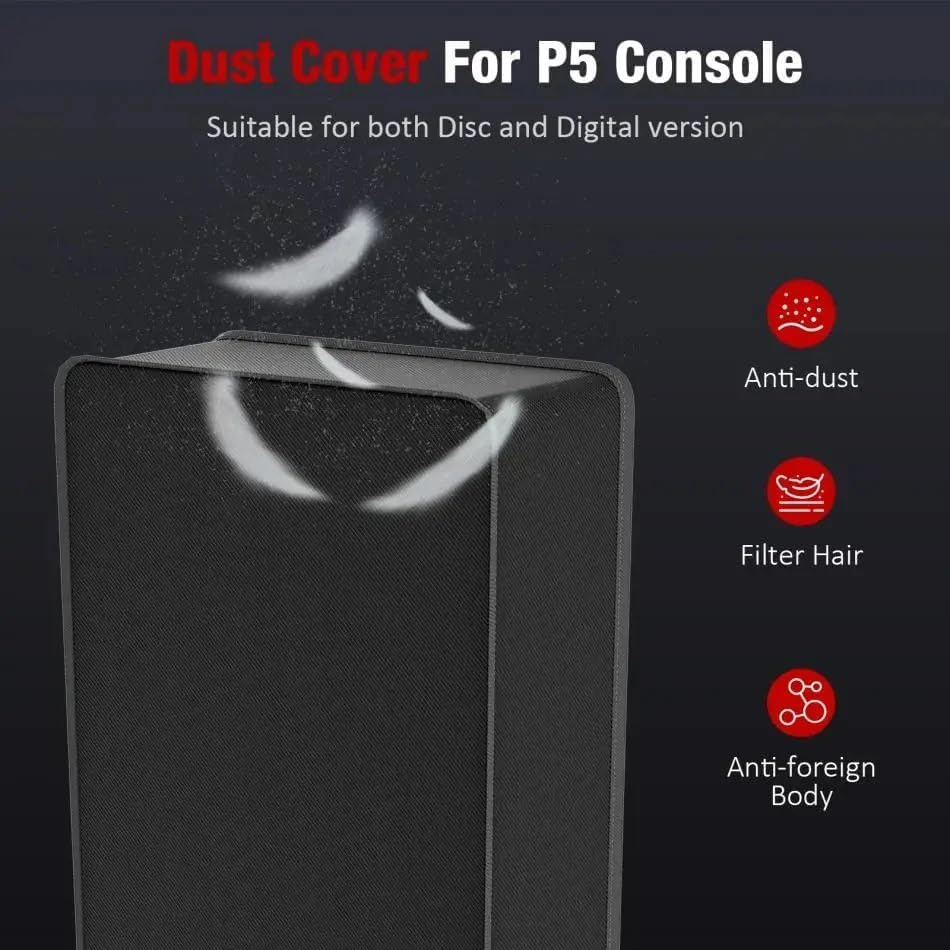 DKD dust cover compatible for PS5 console (suitable for both disc and digital version)
