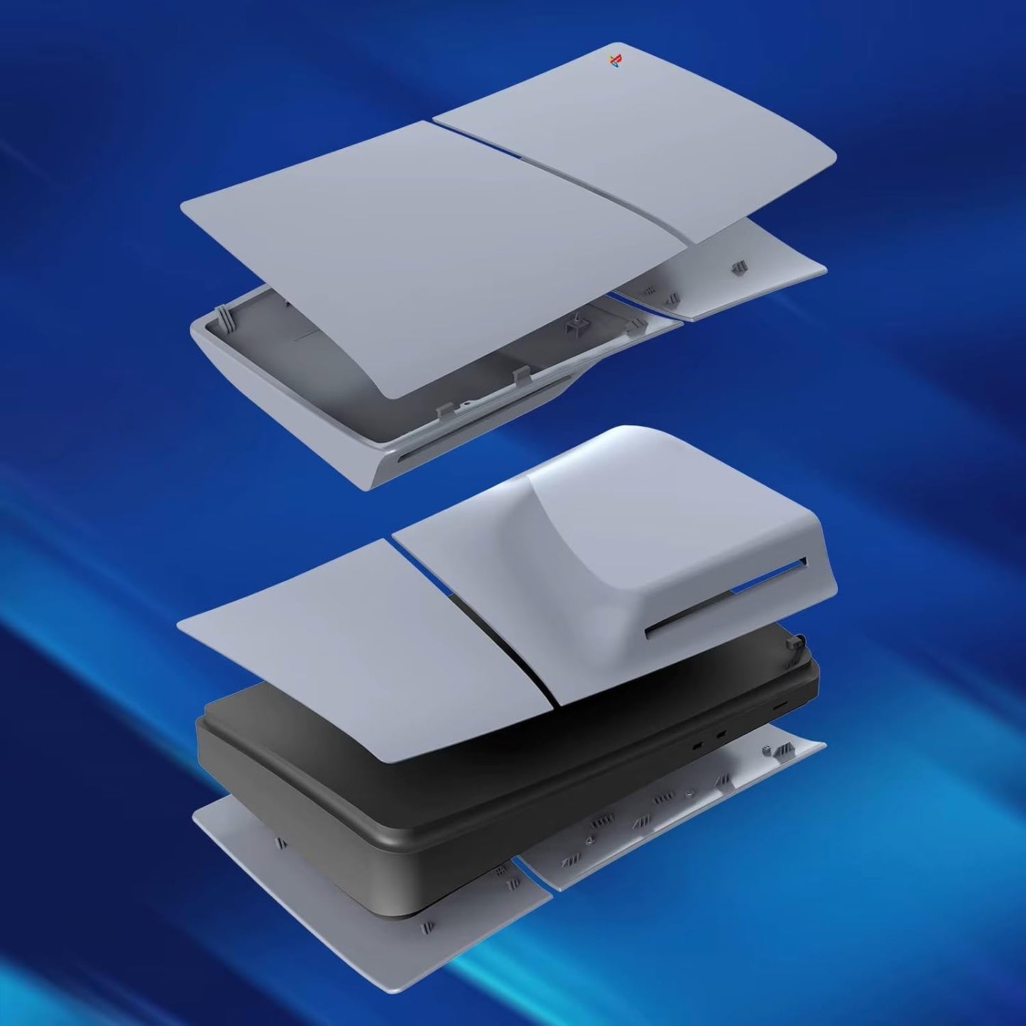 PS5 Slim Disc Edition Faceplate, 30th Anniversary Limited Edition Side Plates, Console Cover Shell, Black