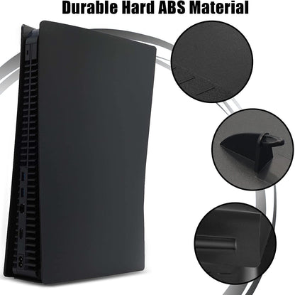 DKD Black Faceplates Replacement Side Plate, Hard Protective Skin Shell Case Cover For PS5