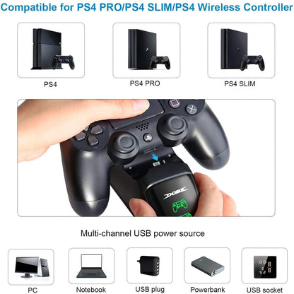 Ps4 Controller Charging Dock With Cable (Black), USB