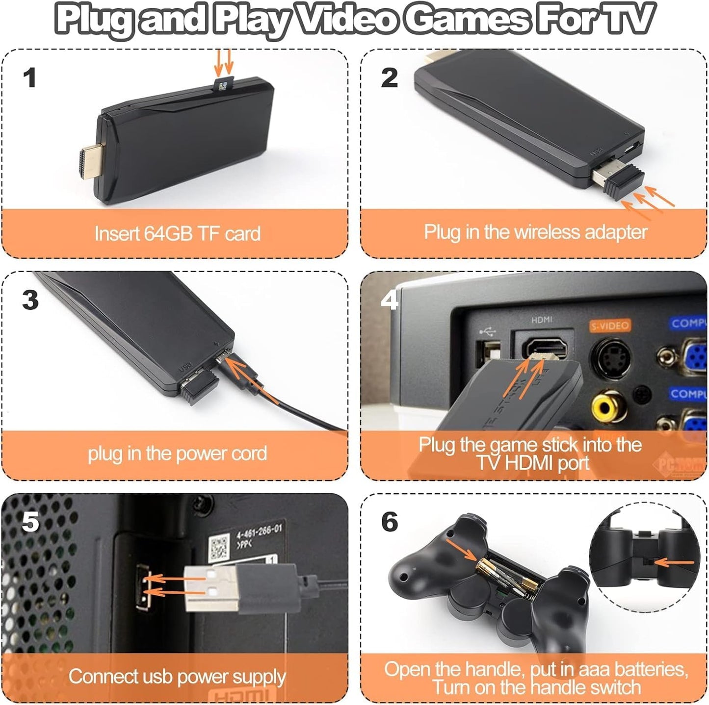 DKD Video Games for Kids Retro Game Stick for Tv Wireless