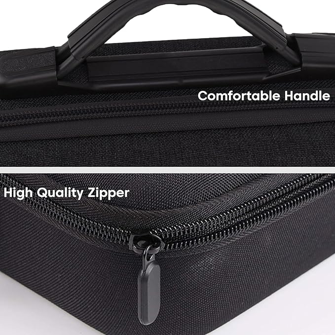 Sounce Premium Polyester Dual Controller Hard Carry Case for PS5, PS4, Xbox, and iPega Controllers – Shockproof Travel Storage Bag with 3-Layer Protection, Accessory Pocket & Handle