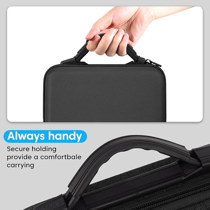 Sounce Premium Polyester Dual Controller Hard Carry Case for PS5, PS4, Xbox, and iPega Controllers – Shockproof Travel Storage Bag with 3-Layer Protection, Accessory Pocket & Handle