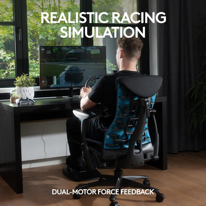 Logitech G 29 Driving Force Racing Wheel and Floor Pedals, Real Force Feedback, Stainless Steel Paddl For PC