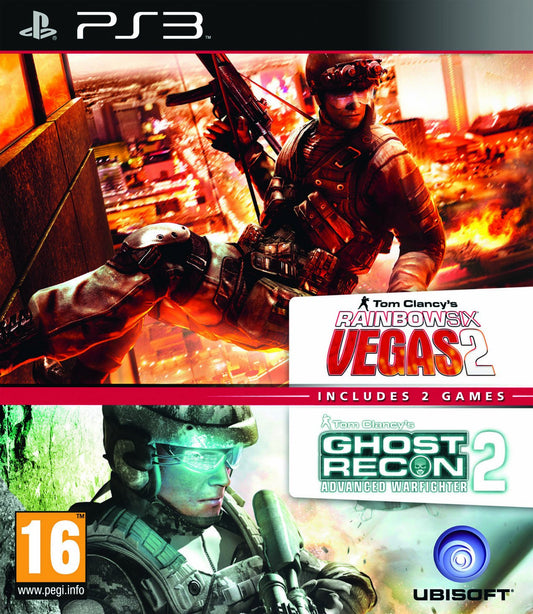 Rainbow Six Vegas 2 and Ghost Recon Advanced Warfighter 2 - (PS3)