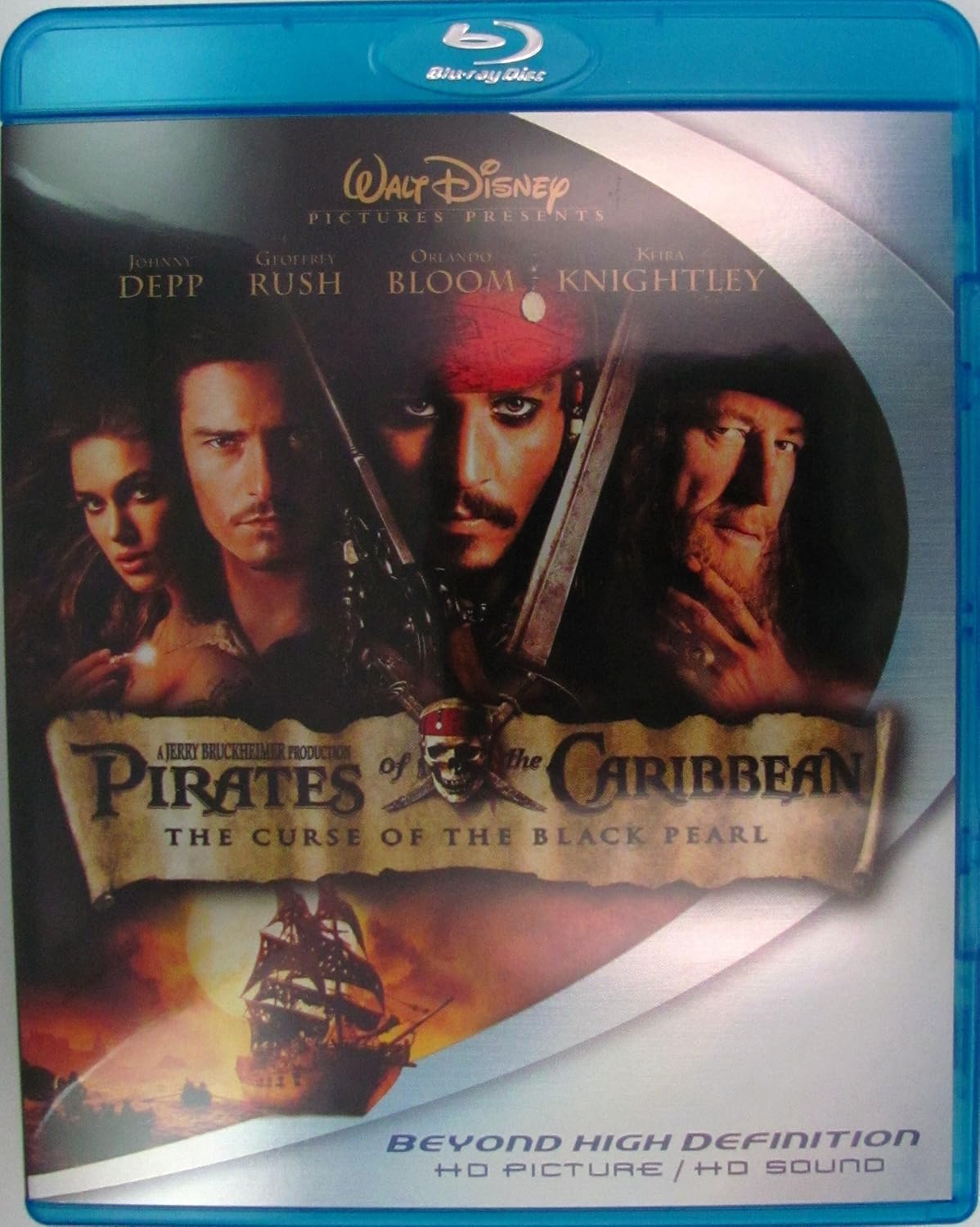 Pirates of the Caribbean: The Curse of the Black Pearl blue ray dvd