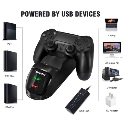 Ps4 Controller Charging Dock With Cable (Black), USB