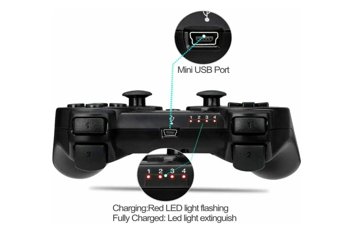 DKD wireless controller for PS3 Black (generic)