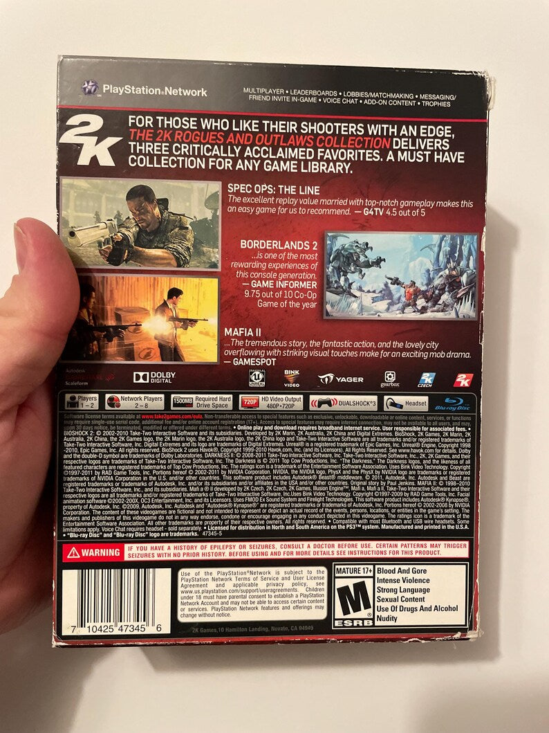 Rogues and Outlaws Collection: Spec Ops - The Line, Borderlands 2, Mafia 2 (PS3)