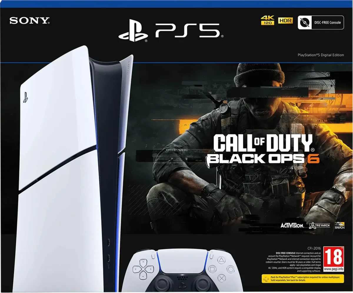 Sony PlayStation 5 Slim Digital Edition Gaming Console - Call of Duty: Black Ops 6 Bundle