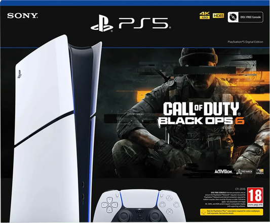 Sony PlayStation 5 Slim Digital Edition Gaming Console - Call of Duty: Black Ops 6 Bundle